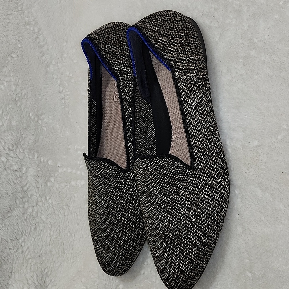 Rothy's The Almond Loafers shoes in the Sparkle Herringbone color Sz 8W - Picture 15 of 16